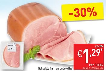 Promotions Gekookte ham op oude wijze - Produit maison - Intermarche - Valide de 22/05/2018 à 27/05/2018 chez Intermarche