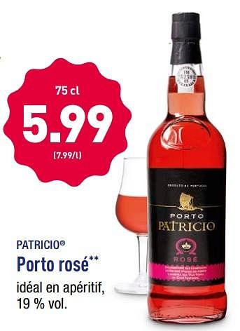 Promoties Porto rosé - Patricio - Geldig van 22/05/2018 tot 26/05/2018 bij Aldi