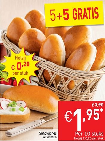 Promoties Sandwiches wit of bruin - Huismerk - Intermarche - Geldig van 22/05/2018 tot 27/05/2018 bij Intermarche