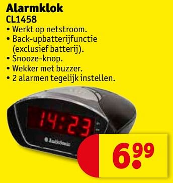 Promoties Alarmklok cl1458 audiosonic - Audiosonic - Geldig van 22/05/2018 tot 27/05/2018 bij Kruidvat