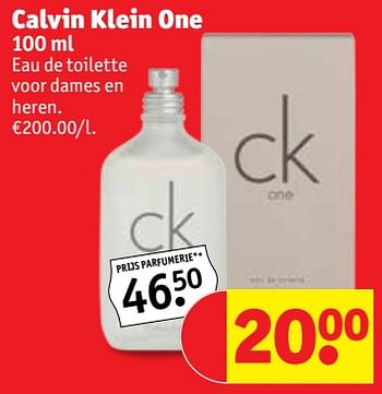 Promoties Calvin klein one - Calvin Klein - Geldig van 22/05/2018 tot 27/05/2018 bij Kruidvat