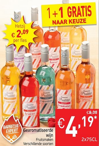 Promoties Gearomatiseerde wijn fruitsmaken - Rosé wijnen - Geldig van 22/05/2018 tot 27/05/2018 bij Intermarche