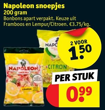 Promoties Napoleon snoepjes - Napoleon - Geldig van 22/05/2018 tot 27/05/2018 bij Kruidvat