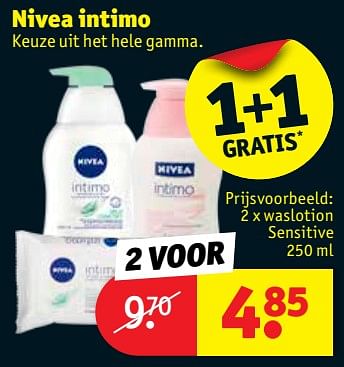 Promoties Nivea 2 x waslotion sensitive - Nivea - Geldig van 22/05/2018 tot 27/05/2018 bij Kruidvat