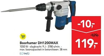 Promoties Boorhamer dh1200max - Scheppach - Geldig van 23/05/2018 tot 05/06/2018 bij Makro