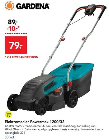 Promotions Elektromaaier powermax 1200-32 - Gardena - Valide de 23/05/2018 à 05/06/2018 chez Makro