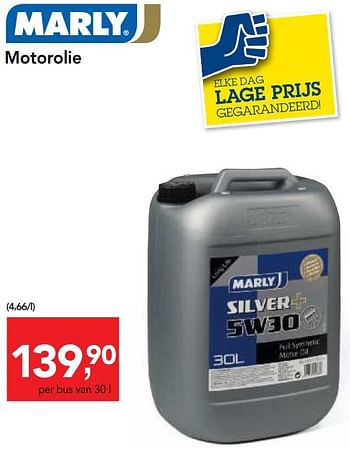 Promoties Motorolie silver 5w30 - Marly - Geldig van 23/05/2018 tot 05/06/2018 bij Makro