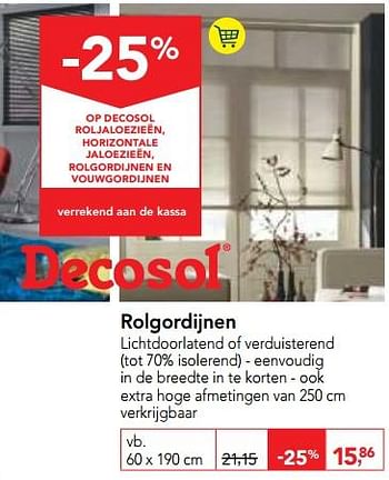 Promotions Rolgordijnen - Decosol - Valide de 23/05/2018 à 05/06/2018 chez Makro