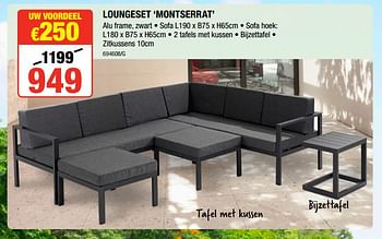 Promoties Loungeset montserrat - Huismerk - HandyHome - Geldig van 17/05/2018 tot 27/05/2018 bij HandyHome