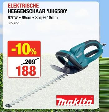 Promoties Makita elektrische heggenschaar uh6580 - Makita - Geldig van 17/05/2018 tot 27/05/2018 bij HandyHome