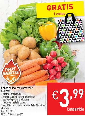 Promotions Cabas de légumes barbecue - Produit maison - Intermarche - Valide de 22/05/2018 à 27/05/2018 chez Intermarche