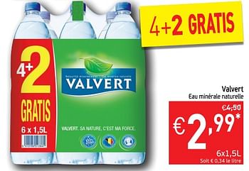 Promotions Valvert eau minérale naturelle - Valvert - Valide de 22/05/2018 à 27/05/2018 chez Intermarche