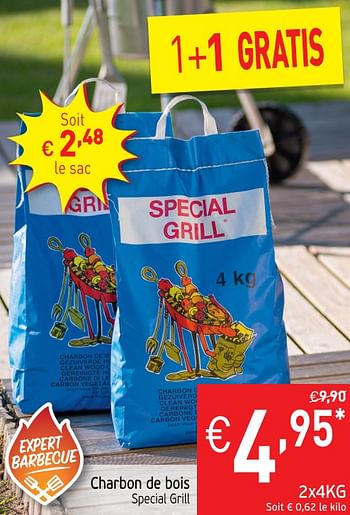 Promotions Charbon de bois special grill - Special Grill - Valide de 22/05/2018 à 27/05/2018 chez Intermarche
