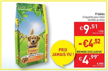 Promoties Friskies croquettes pour chien - Purina - Geldig van 22/05/2018 tot 27/05/2018 bij Intermarche