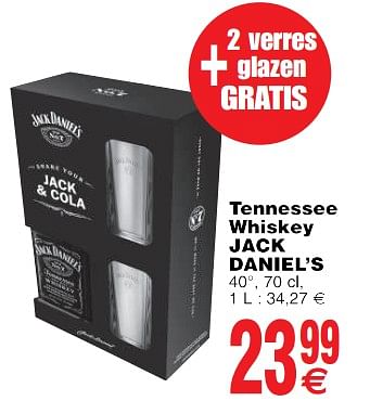 Promoties Tennessee whiskey jack daniel`s - Jack Daniel's - Geldig van 22/05/2018 tot 28/05/2018 bij Cora
