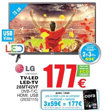 Promoties Lg tv led - led-tv 28mt42vf - LG - Geldig van 22/05/2018 tot 04/06/2018 bij Cora