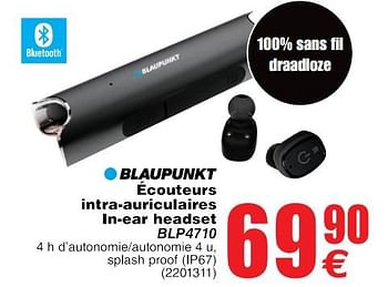 Promoties Blaupunkt écouteurs intra-auriculaires in-ear headset blp4710 - Blaupunkt - Geldig van 22/05/2018 tot 04/06/2018 bij Cora