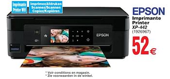 Promoties Epson imprimante - printer xp-442 - Epson - Geldig van 22/05/2018 tot 04/06/2018 bij Cora