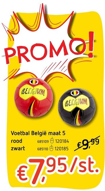 Promoties Voetbal belgië rood - Huismerk - Dreamland - Geldig van 31/05/2018 tot 17/06/2018 bij Dreamland