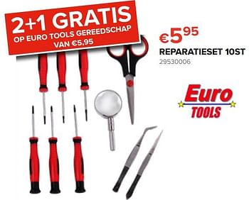 Promoties Euro tools reparatieset 10st - Euro Tools - Geldig van 25/05/2018 tot 17/06/2018 bij Euro Shop