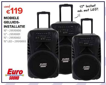 Promotions Mobiele geluidsinstallatie - Euro Sound - Valide de 25/05/2018 à 17/06/2018 chez Euro Shop