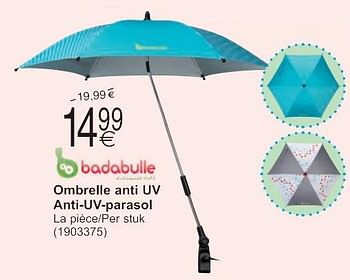 Promoties Ombrelle anti uv anti-uv-parasol - Badabulle - Geldig van 22/05/2018 tot 04/06/2018 bij Cora