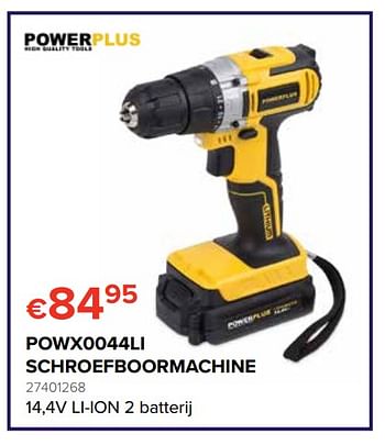 Promotions Powx0044ll schroefboormachine powerplus - Powerplus - Valide de 25/05/2018 à 17/06/2018 chez Euro Shop