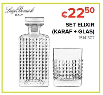 Promoties Set elixir (karaf + glas) - Luigi Bormioli - Geldig van 25/05/2018 tot 17/06/2018 bij Euro Shop