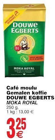 Promotions Café moulu gemalen koffie douwe egberts - Douwe Egberts - Valide de 22/05/2018 à 28/05/2018 chez Cora
