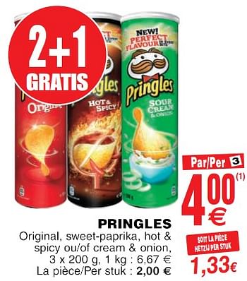 Promotions Pringles - Pringles - Valide de 22/05/2018 à 28/05/2018 chez Cora