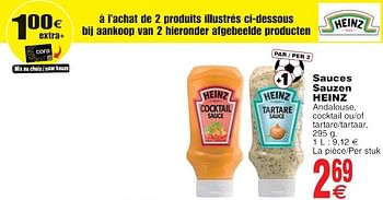 Promoties Sauces sauzen heinz - Heinz - Geldig van 22/05/2018 tot 28/05/2018 bij Cora