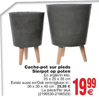 Promoties Cache-pot sur pieds sierpot op poten - Huismerk - Cora - Geldig van 22/05/2018 tot 04/06/2018 bij Cora