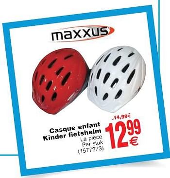 Promotions Casque enfant kinder fietshelm - Maxxus - Valide de 22/05/2018 à 04/06/2018 chez Cora