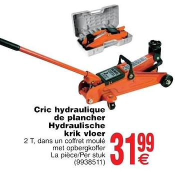 Promoties Cric hydraulique de plancher hydraulische krik vloer - Huismerk - Cora - Geldig van 22/05/2018 tot 04/06/2018 bij Cora
