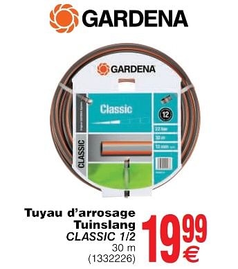 Promoties Tuyau d`arrosage tuinslang classic 1-2 - Gardena - Geldig van 22/05/2018 tot 04/06/2018 bij Cora
