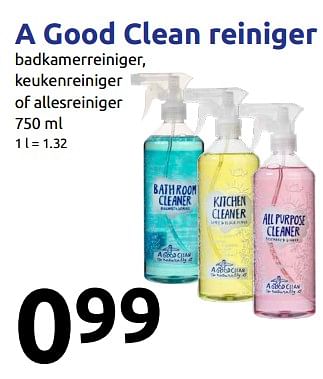 Promoties A good clean reiniger - Huismerk - Action - Geldig van 23/05/2018 tot 29/05/2018 bij Action