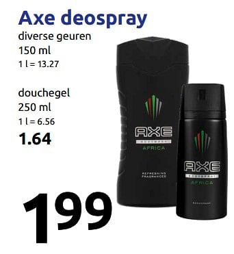 Promotions Axe deospray - Axe - Valide de 23/05/2018 à 29/05/2018 chez Action