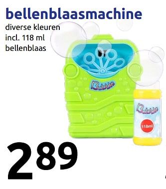 Promoties Bellenblaasmachine - Huismerk - Action - Geldig van 23/05/2018 tot 29/05/2018 bij Action