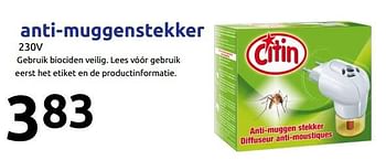 Promoties Citin anti-muggenstekker - Citin - Geldig van 23/05/2018 tot 29/05/2018 bij Action