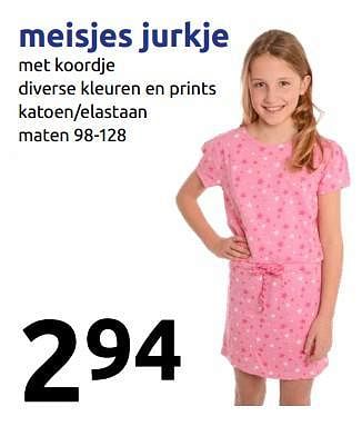 Promotions Meisjes jurkje - Produit Maison - Action - Valide de 23/05/2018 à 29/05/2018 chez Action