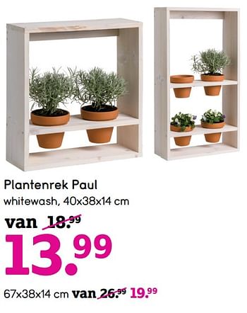 Promoties Plantenrek paul - Huismerk - Leen Bakker - Geldig van 21/05/2018 tot 03/06/2018 bij Leen Bakker
