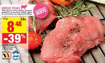 Promoties Gepelde steaks - Huismerk - Match - Geldig van 23/05/2018 tot 29/05/2018 bij Match