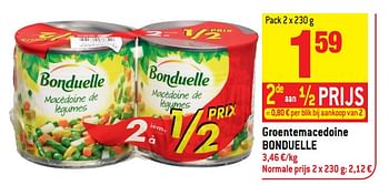 Promoties Groentemacedoine bonduelle - Bonduelle - Geldig van 23/05/2018 tot 29/05/2018 bij Match