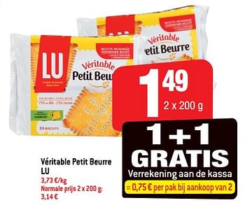 Promotions Véritable petit beurre lu - Lu - Valide de 23/05/2018 à 29/05/2018 chez Smatch