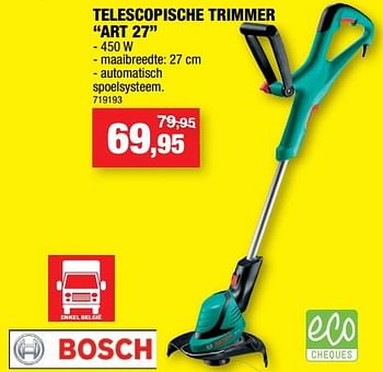 Promoties Bosch telescopische trimmer art 27 - Bosch - Geldig van 23/05/2018 tot 03/06/2018 bij Hubo
