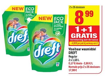 Promoties Vloeibaar wasmiddel dreft - Dreft - Geldig van 23/05/2018 tot 29/05/2018 bij Match