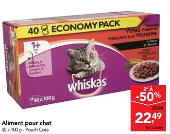 Promotions Aliment pour chat - Whiskas - Valide de 23/05/2018 à 05/06/2018 chez Makro