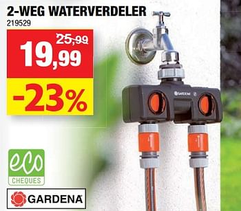 Promoties 2-weg waterverdeler - Gardena - Geldig van 23/05/2018 tot 03/06/2018 bij Hubo