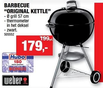 Promoties Barbecue original kettle - Weber - Geldig van 23/05/2018 tot 03/06/2018 bij Hubo