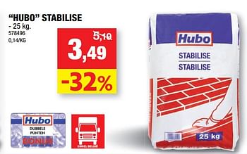Promoties Hubo stabilise - Huismerk - Hubo  - Geldig van 23/05/2018 tot 03/06/2018 bij Hubo